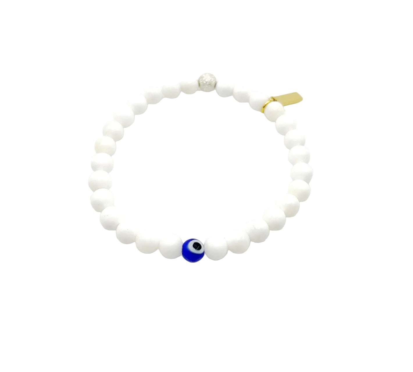 Evil Eye White Out Bracelet