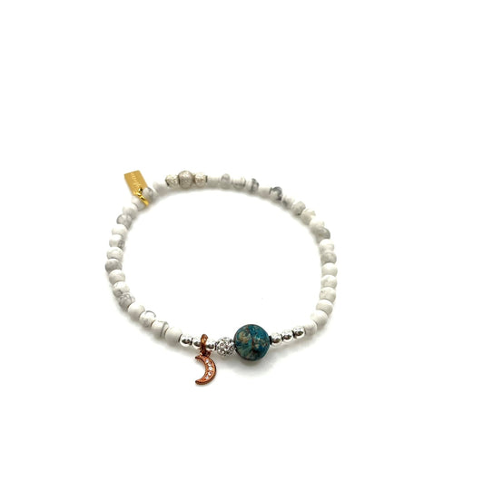 The Cosmic Moon, Star, and Earth Bracelet
