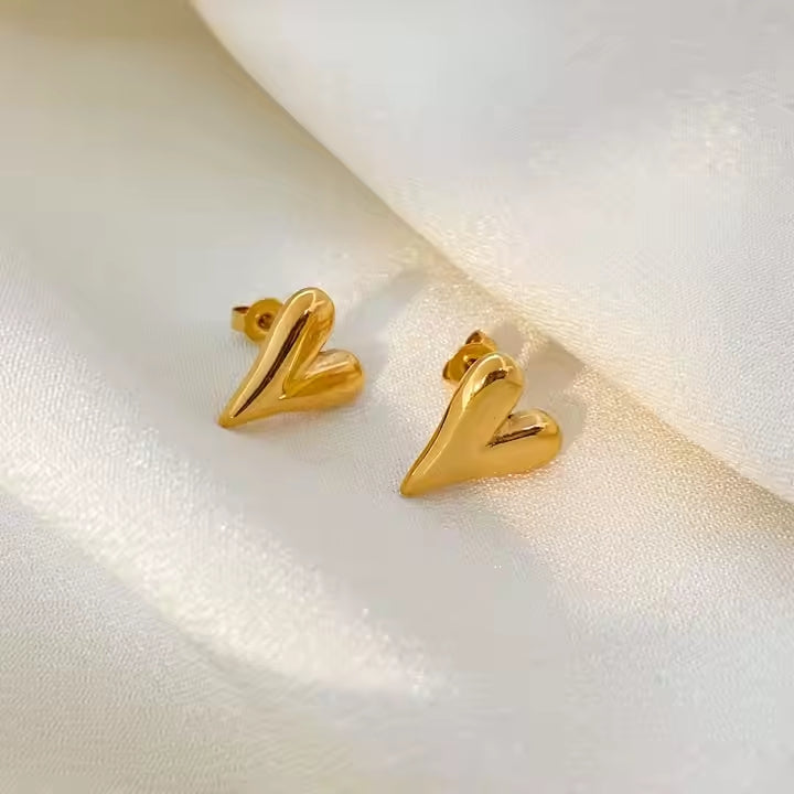 Large Heart Studs
