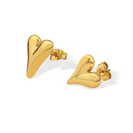 Large Heart Studs