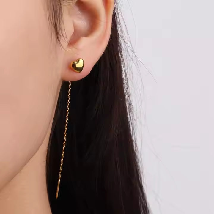 Heart Drop Earrings