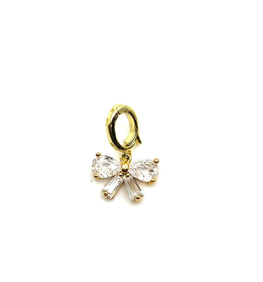 Fancy CZ Bow Charm