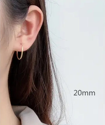 Thin Huggie Hoops Small